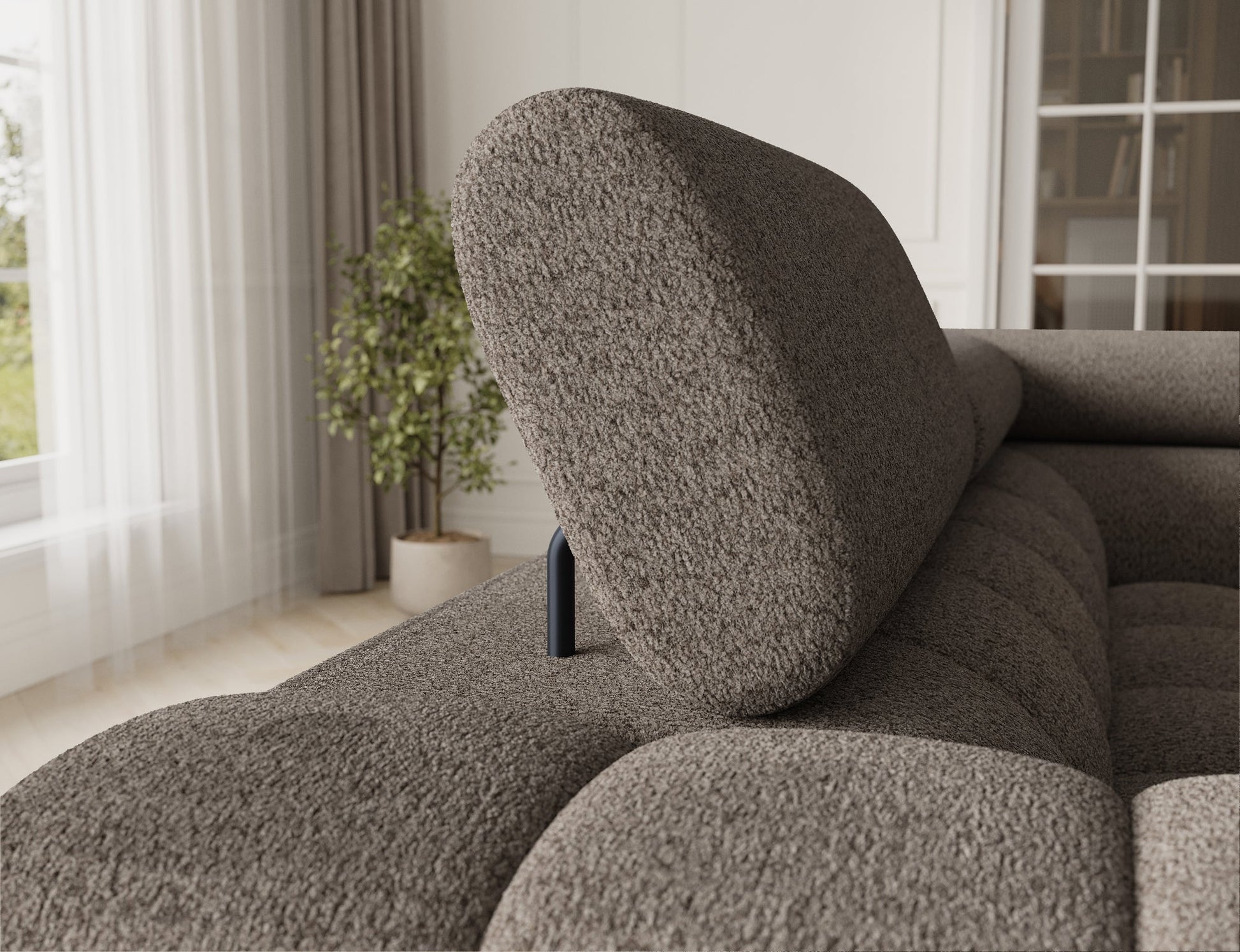 Fectory Sectional Storage Sleeper Chaise Sofa - Taupe - Couch Potato