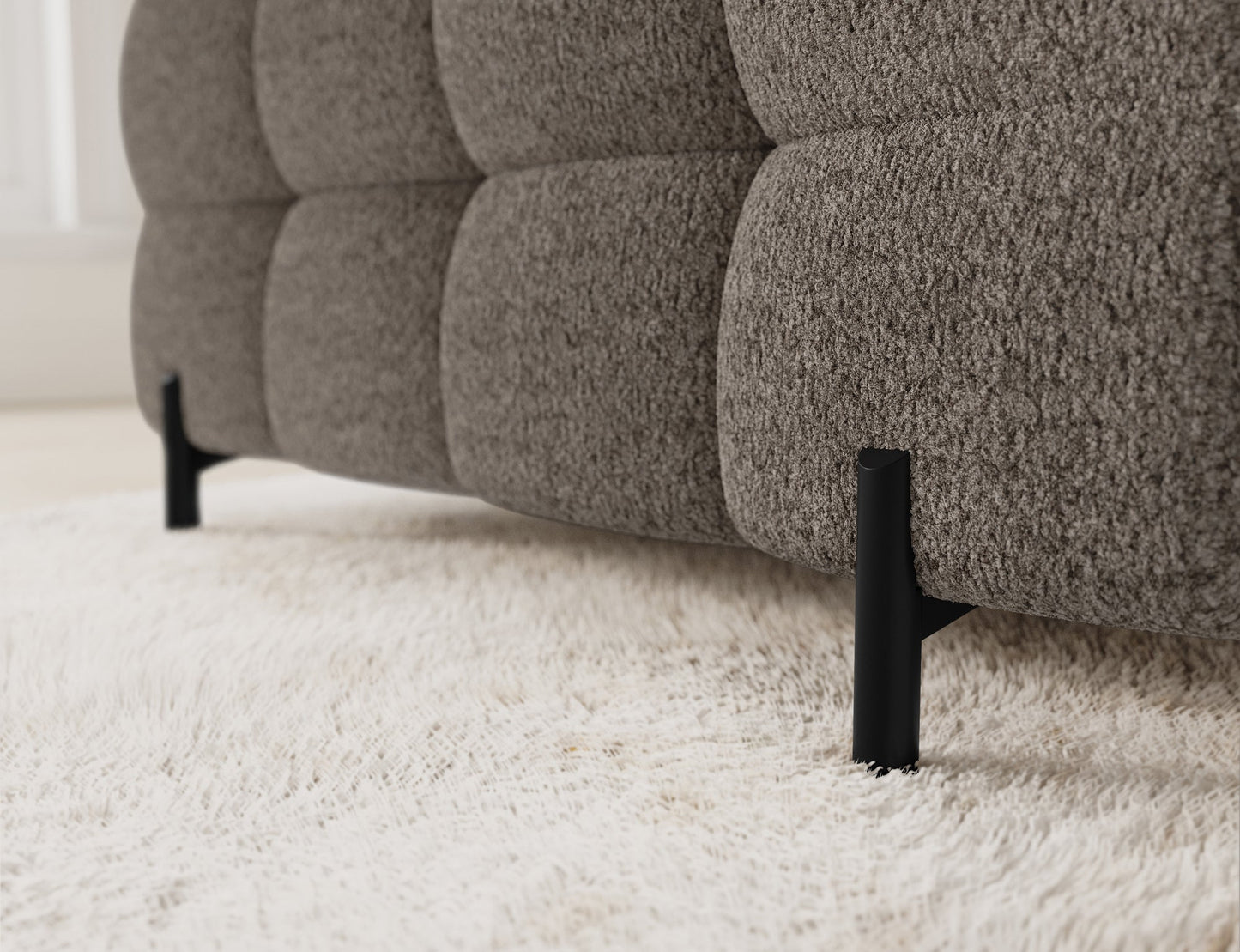 Fectory Sectional Storage Sleeper Chaise Sofa - Taupe - Couch Potato