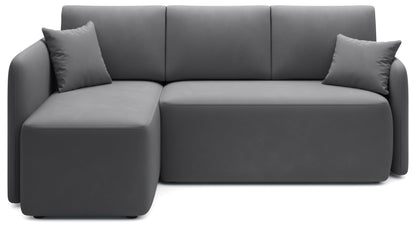 Hadson 3 Seater Storage Sleeper Chaise Sofa - Grey - Couch Potato