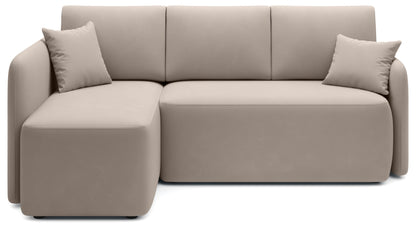 Hadson 3 Seater Storage Sleeper Chaise Sofa - Beige - Couch Potato