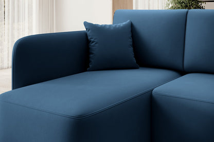 Hadson 3 Seater Storage Sleeper Chaise Sofa - Blue - Couch Potato
