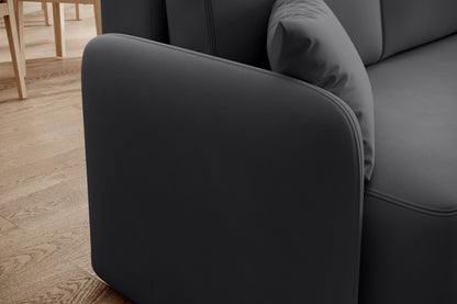 Hadson 3 Seater Storage Sleeper Chaise Sofa - Grey - Couch Potato