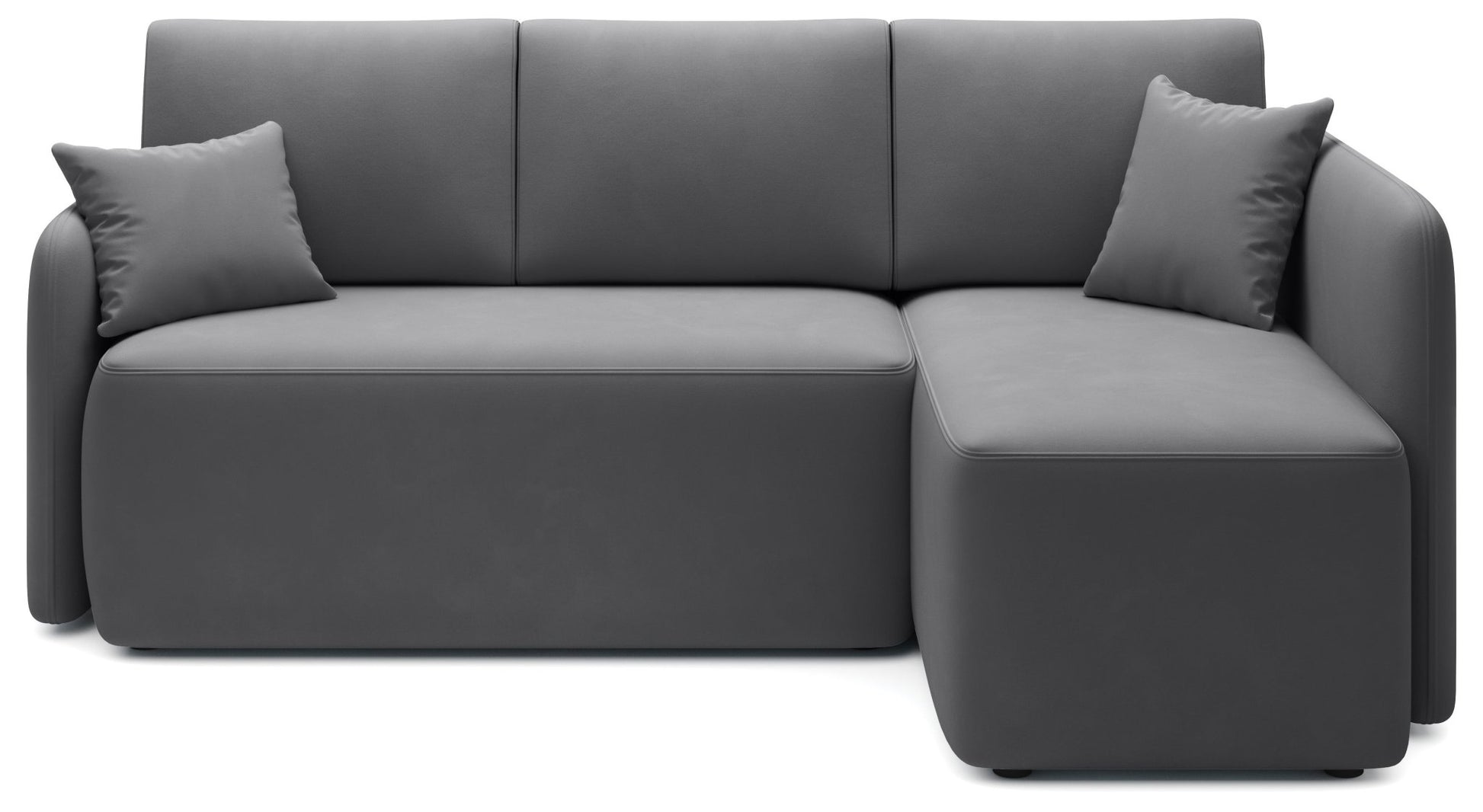 Hadson 3 Seater Storage Sleeper Chaise Sofa - Grey - Couch Potato