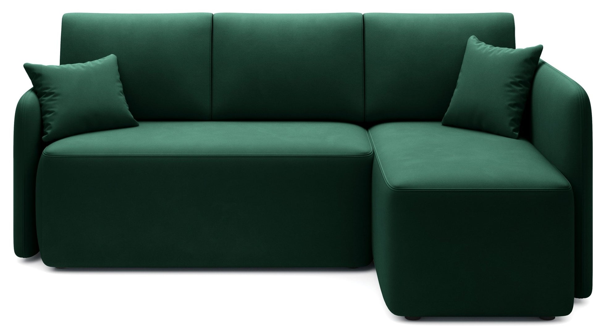 Hadson 3 Seater Storage Sleeper Chaise Sofa - Emerald Green - Couch Potato