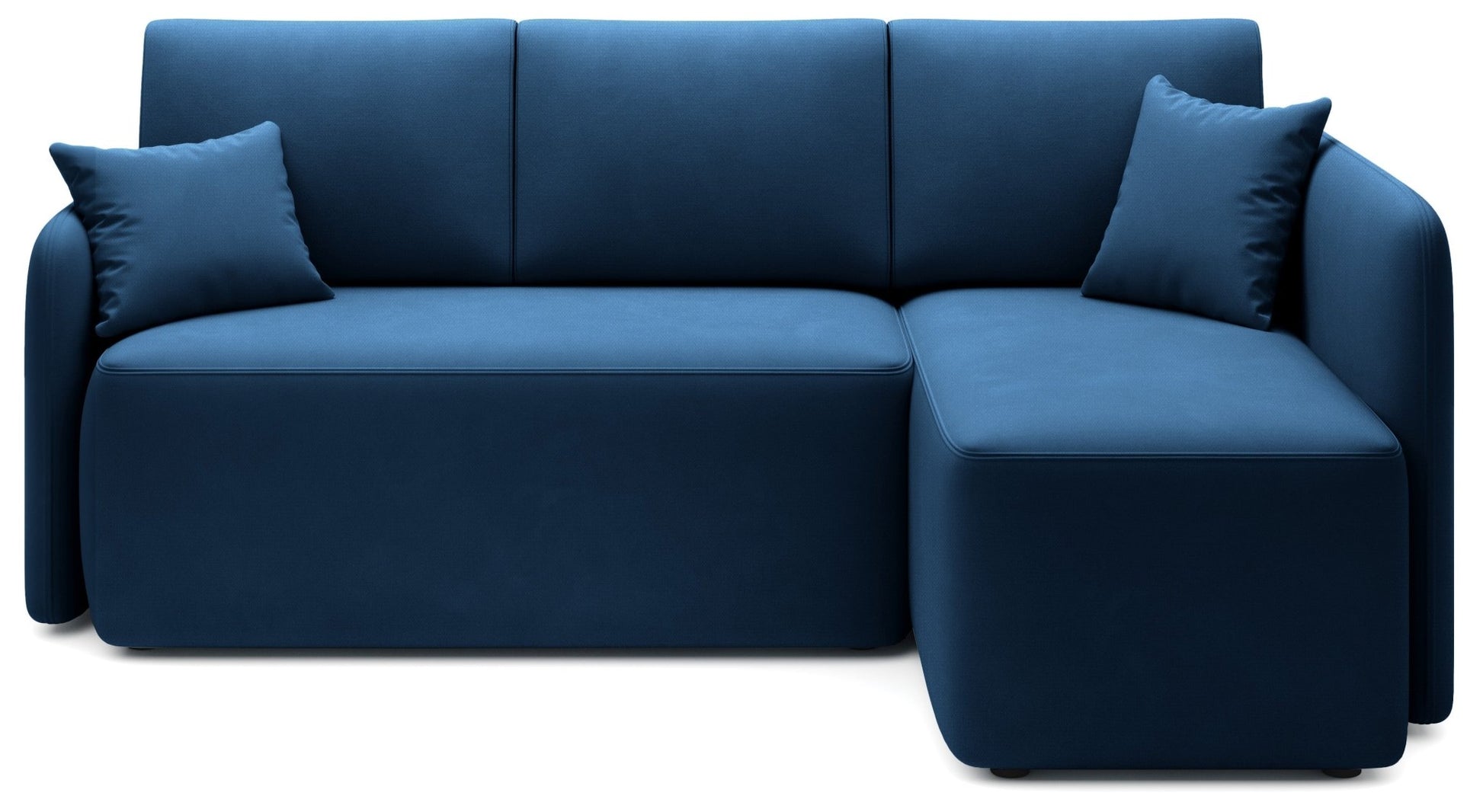 Hadson 3 Seater Storage Sleeper Chaise Sofa - Blue - Couch Potato