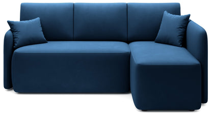Hadson 3 Seater Storage Sleeper Chaise Sofa - Blue - Couch Potato