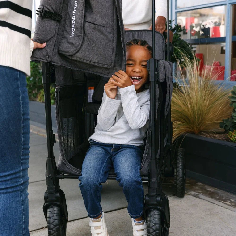 Wonderfold W2 Luxe Pro Double Stroller Wagon - Couch Potato