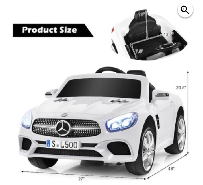 2026 Mercedes Benz 12V SL500 Kids Ride On Car with Remote Control - Couch Potato