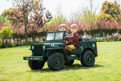 24V Army Truck 3 Seater DELUXE Kids Ride On Car with Remote Control - Couch Potato