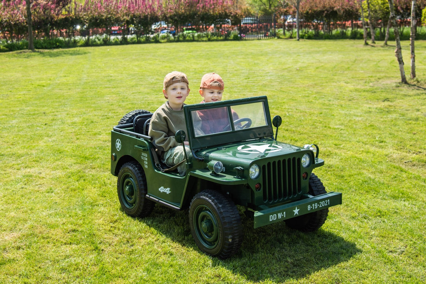 24V Army Truck 3 Seater DELUXE Kids Ride On Car with Remote Control - Couch Potato