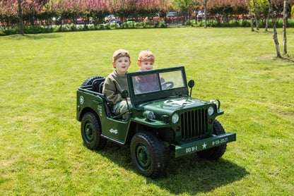 24V Army Truck 3 Seater DELUXE Kids Ride On Car with Remote Control - Couch Potato