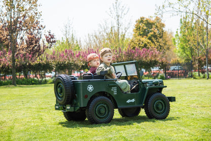 24V Army Truck 3 Seater DELUXE Kids Ride On Car with Remote Control - Couch Potato