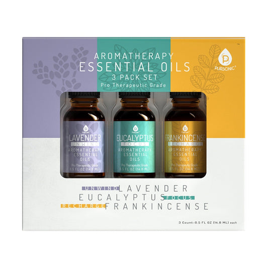 3 Pack Aromatherapy Essential oils (Lavender, Eucalyptus, Frankincense) - Couch Potato