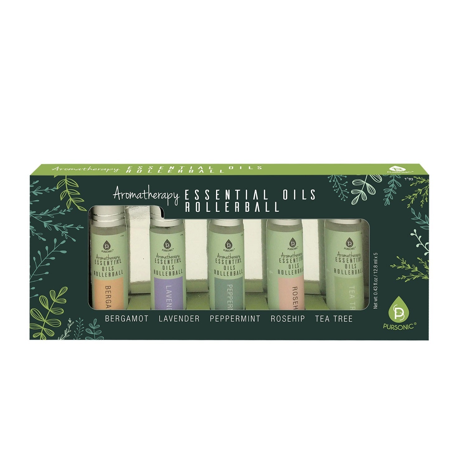 Aromatherapy Essential Oils Rollerballs (Bergamot, Lavender, Peppermint, Rosehip, Tea Tree) - Couch Potato