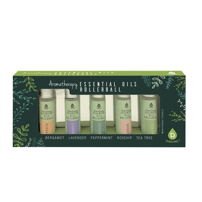Aromatherapy Essential Oils Rollerballs (Bergamot, Lavender, Peppermint, Rosehip, Tea Tree) - Couch Potato