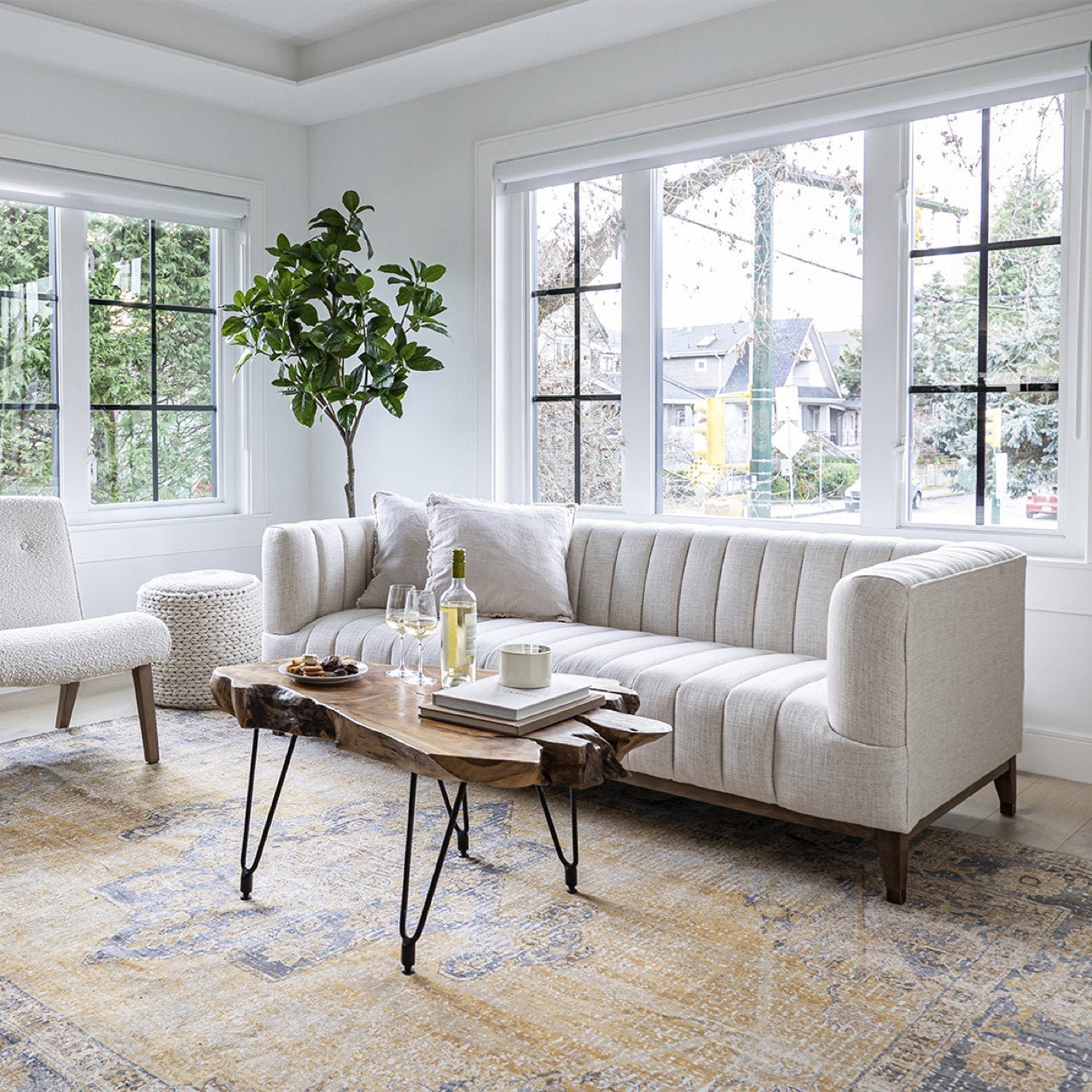 Elliot Condo Sofa - Cream - Couch Potato