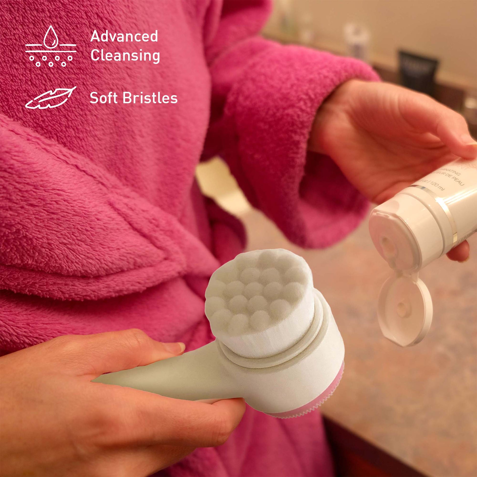 Dual Sided Facial Cleansing Brush - Couch Potato