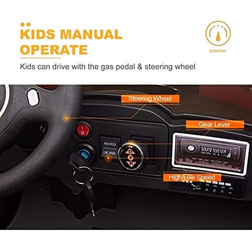 Slingshot Style 12V 2 Seater Kids Ride On Car with Remote Control - Couch Potato