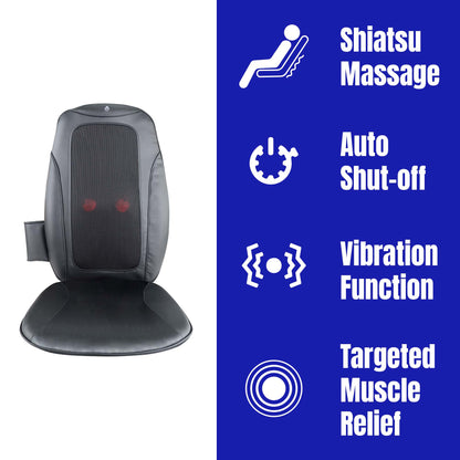 Shiatsu Chair Massager with Vibration – Ultimate Relaxation - Couch Potato