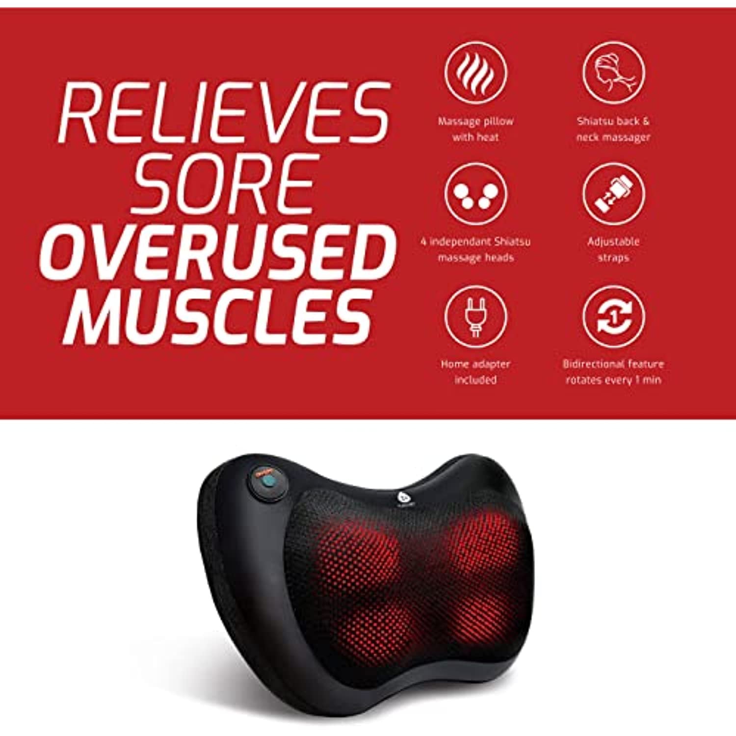 Shiatsu Heating Neck & Back Massager - Couch Potato