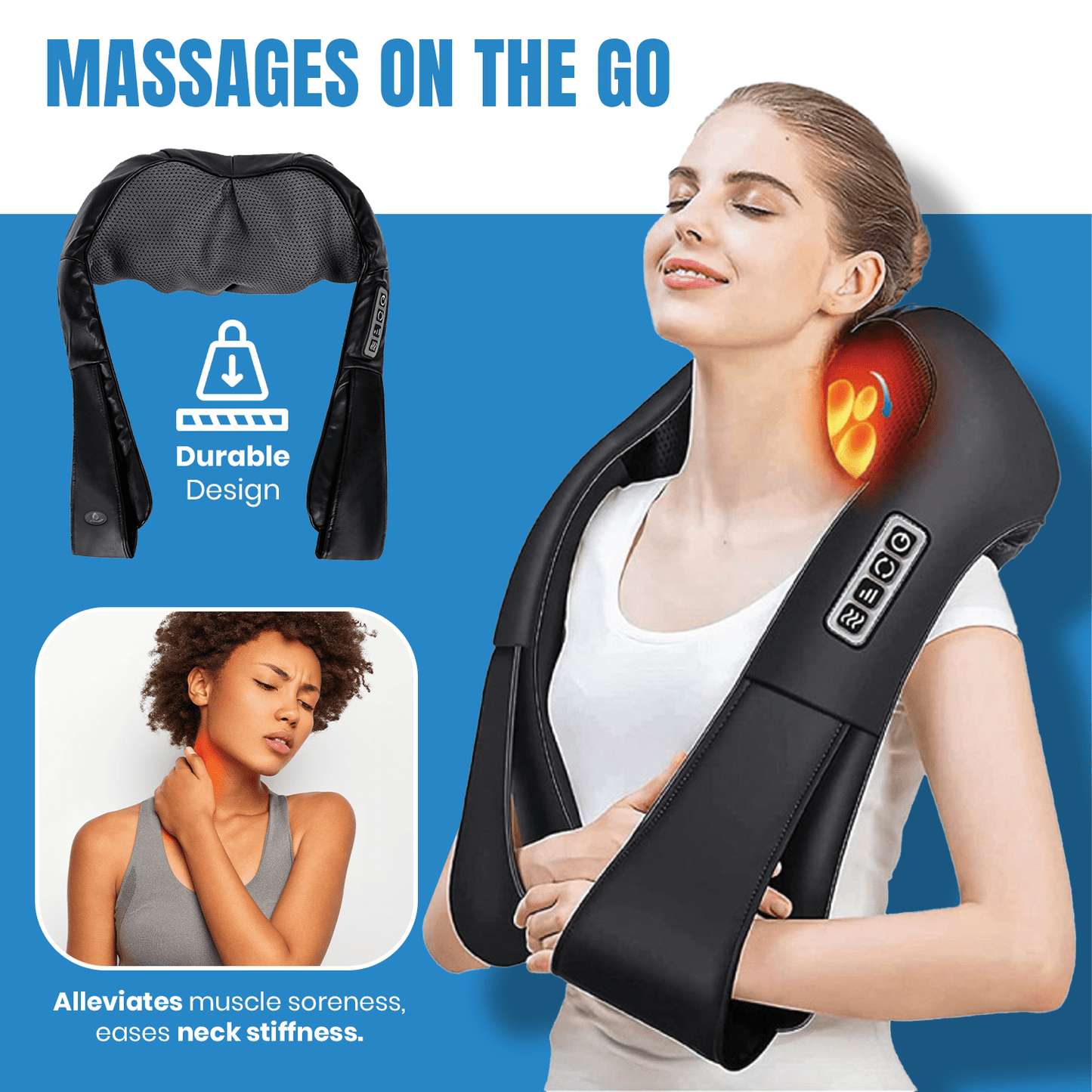 Pursonic 3D Shiatsu Heating Back and Neck Massager - Couch Potato
