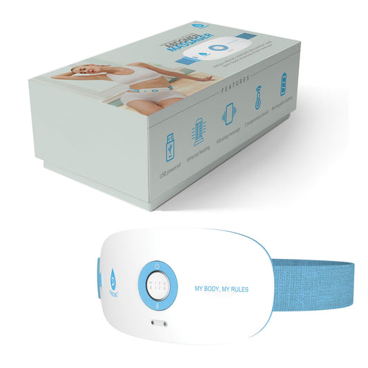 Stomach & Back Massager, 3 Vibration Levels, 3 Heat Settings & USB Rechargeable - Couch Potato