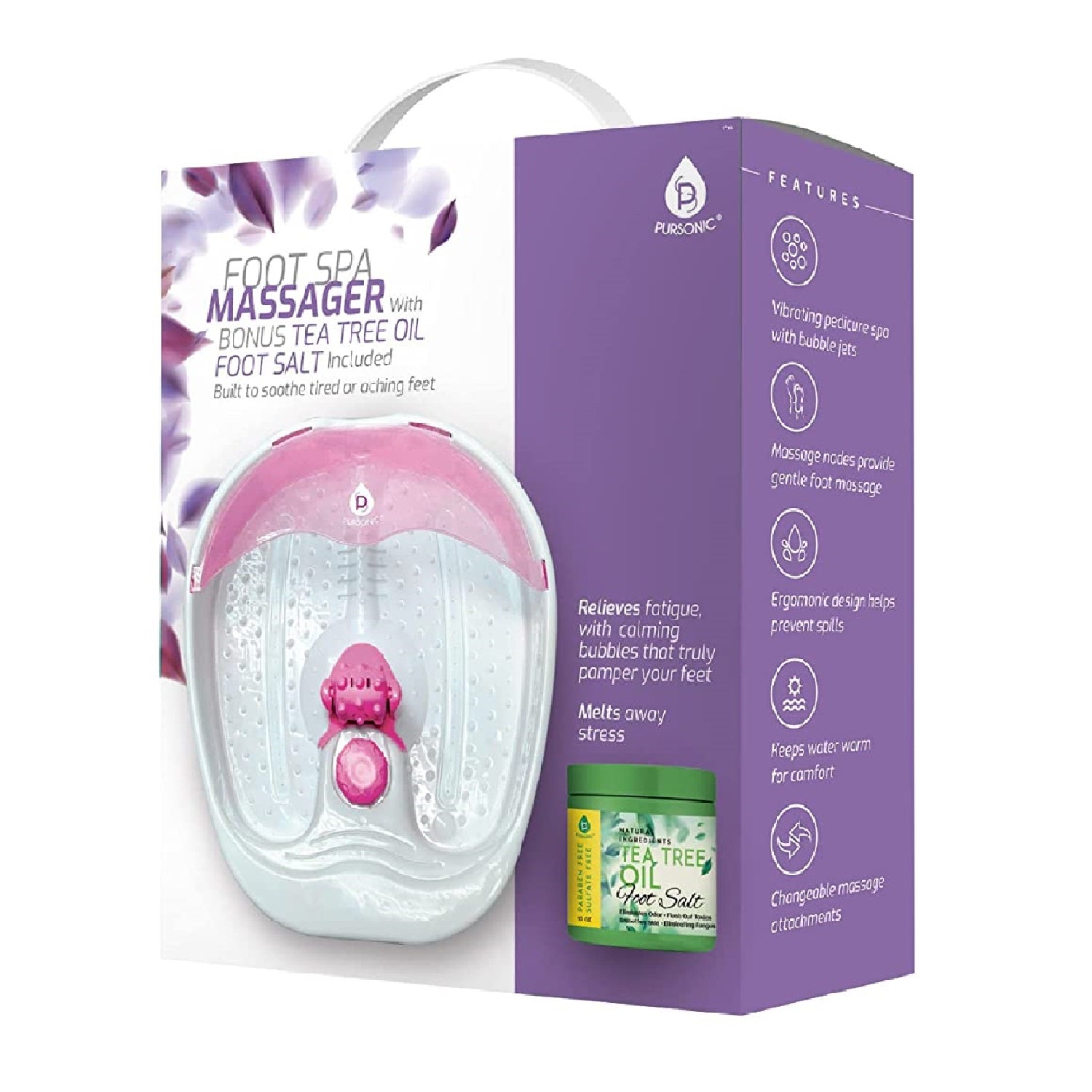 Foot Spa Massager with Tea Tree Oil Foot Salt Scrub (Warming Function) - Couch Potato