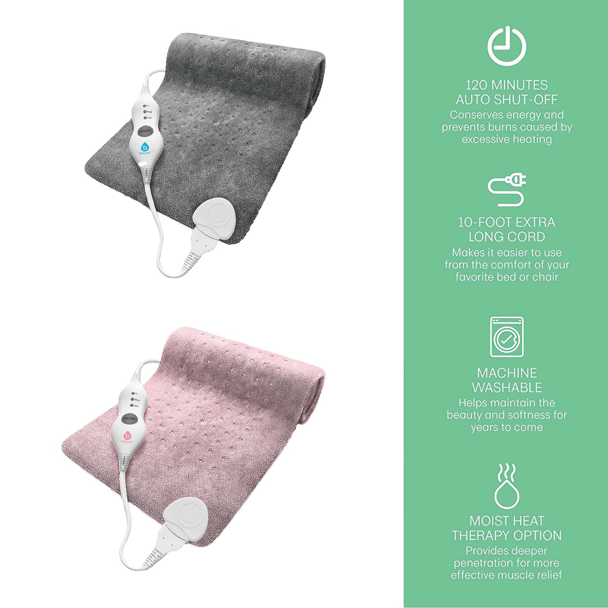 🌟 Father’s and Mother’s Day Comfort Bundle: Double the Warmth with Pursonic Heating Pads! 🌟 - Couch Potato
