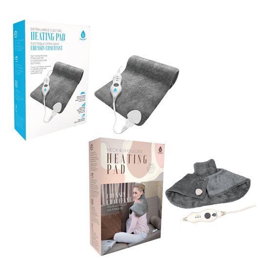 Total Comfort Package: Neck & Shoulder Warmer + Electric Heat Pad - Couch Potato