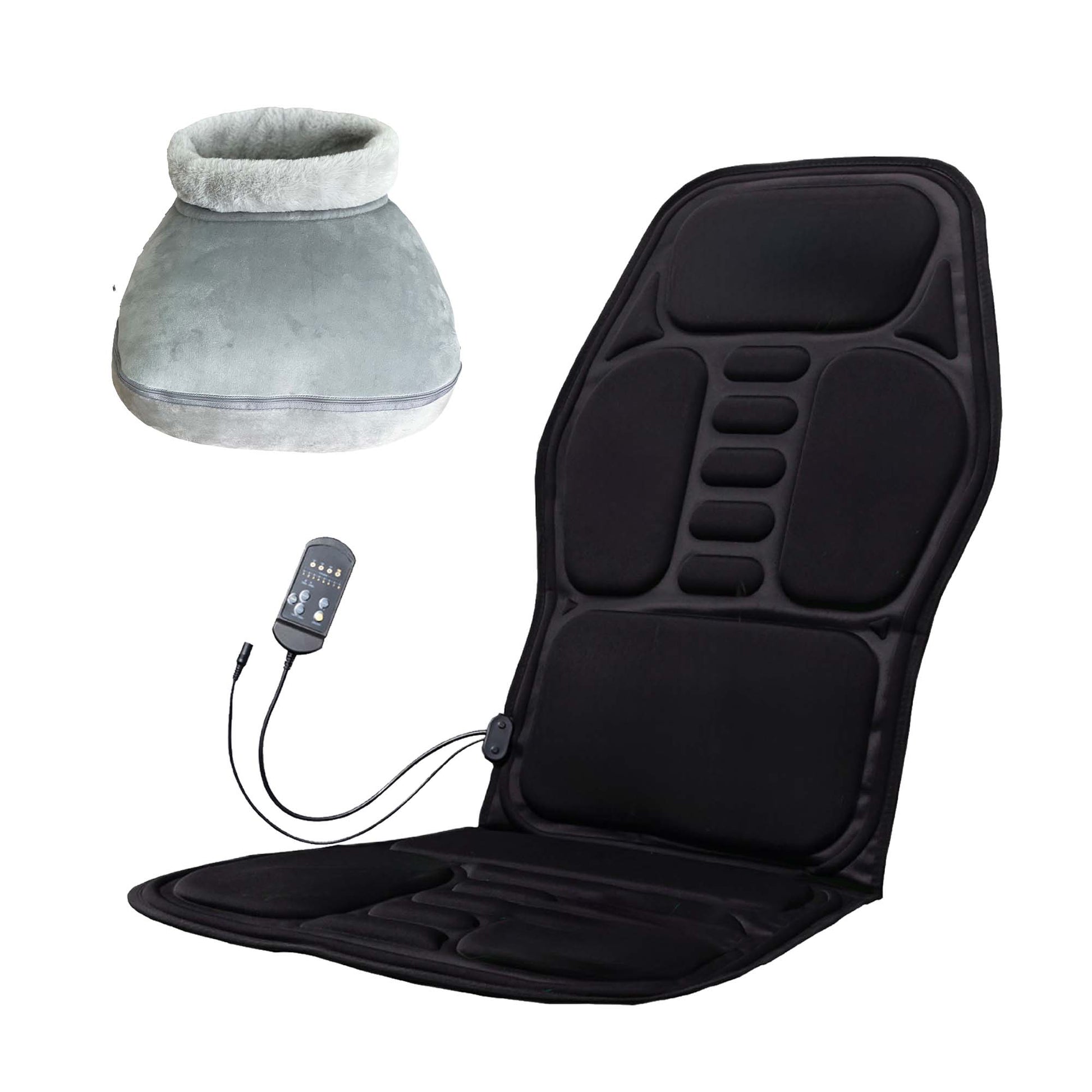Total Relaxation Pair: Heated Foot Spa & Adjustable Chair Cushion - Couch Potato