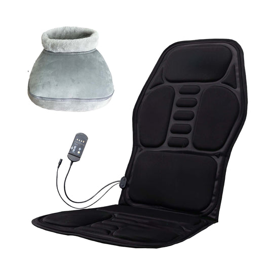 Total Relaxation Pair: Heated Foot Spa & Adjustable Chair Cushion - Couch Potato