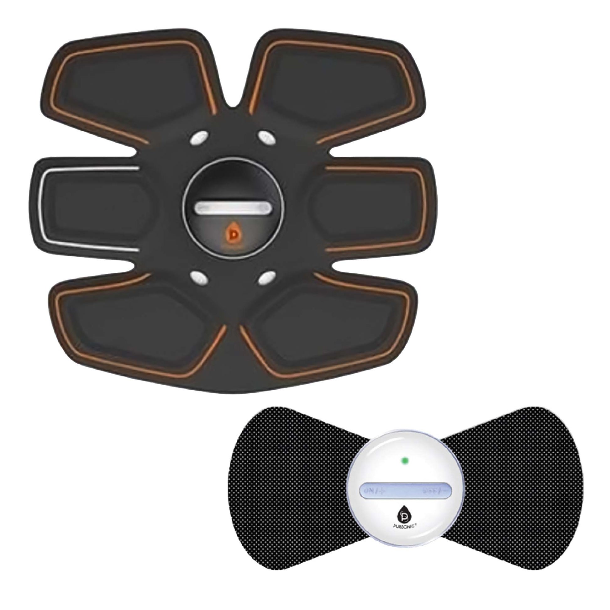 Pursonic Wireless Muscle Stimulator & Abdominal Toning Massager Set - Couch Potato