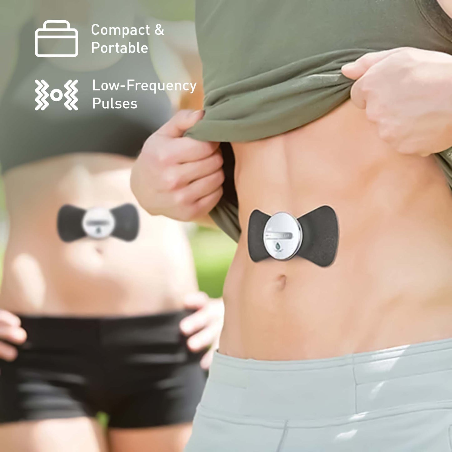Pursonic Wireless Muscle Stimulator & Abdominal Toning Massager Set - Couch Potato
