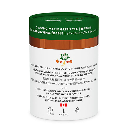 Maple Ginseng Luxury Green Tea 2 x 12ct Canister