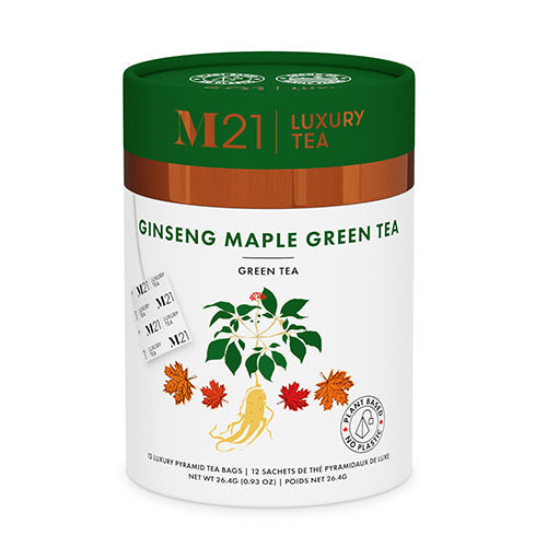 Maple Ginseng Luxury Green Tea 2 x 12ct Canister