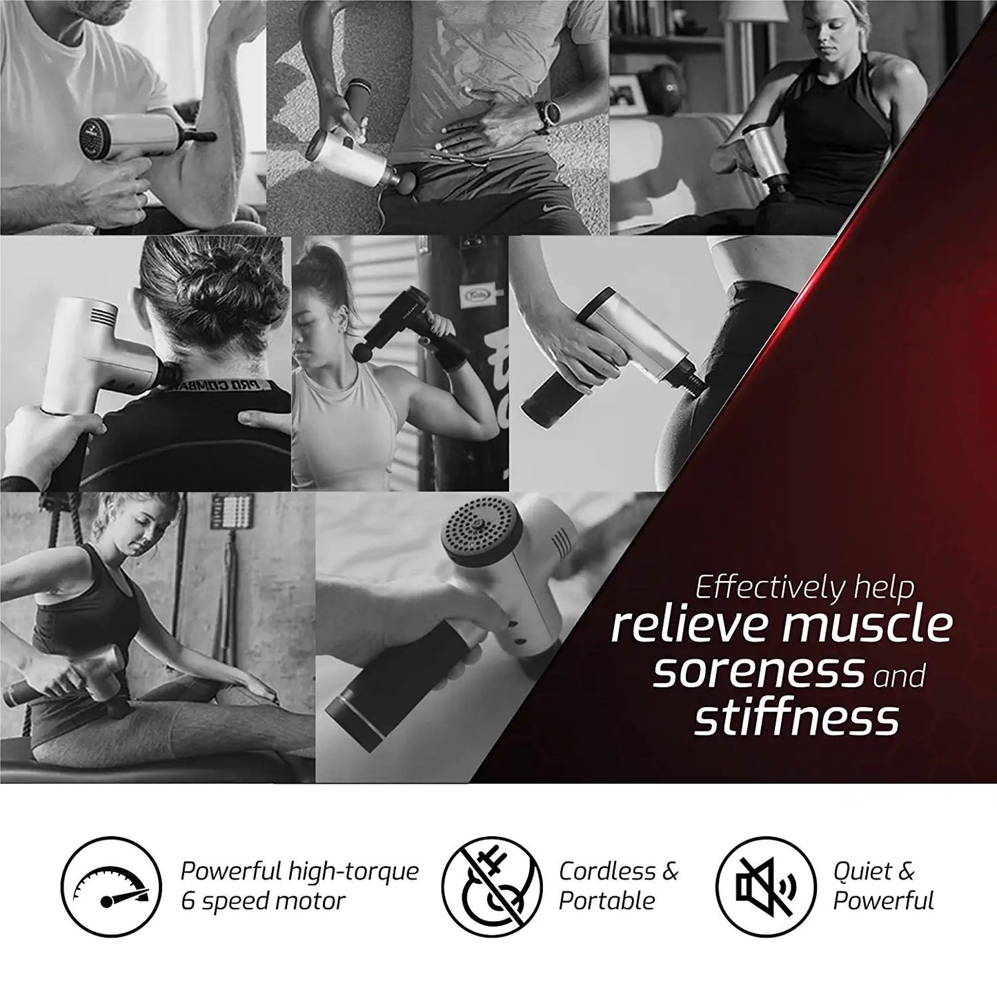 6 Speed Cordless & Rechargeable Professional Massage Gun - Couch Potato