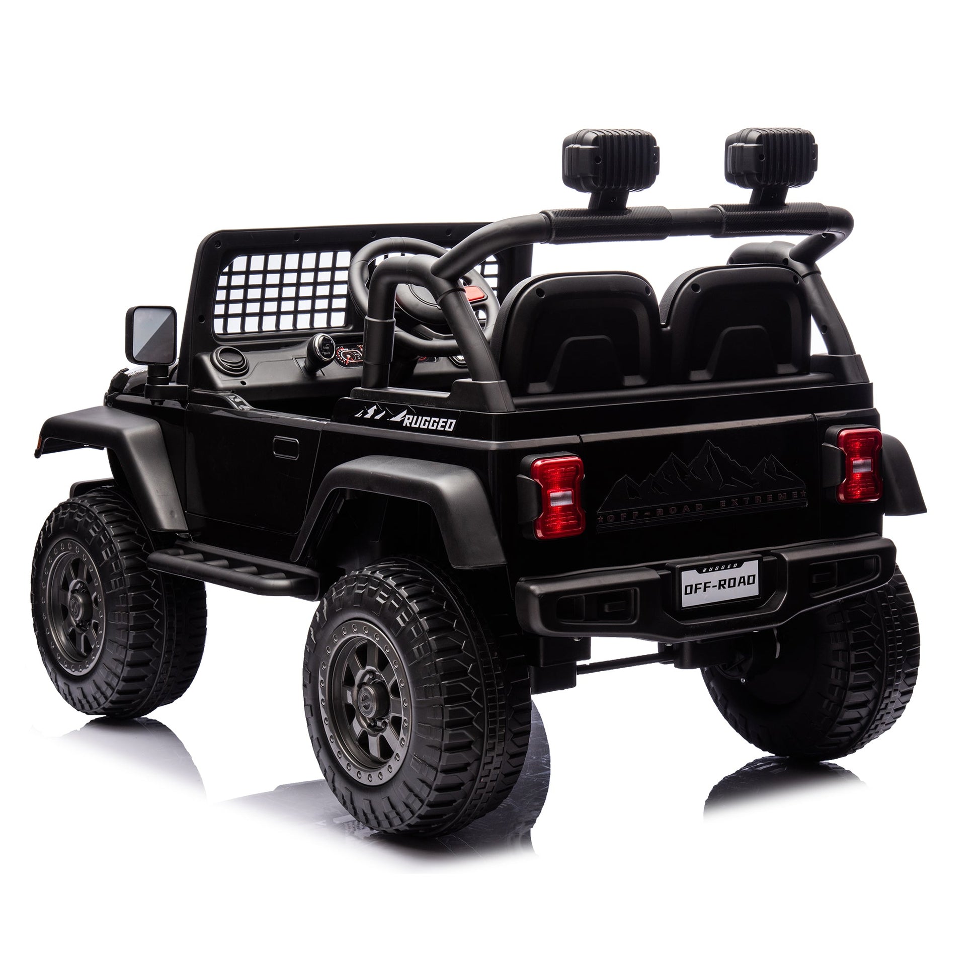 2026 Rugged Jeep Style 12V Kids Ride On Car with Remote Control - Couch Potato