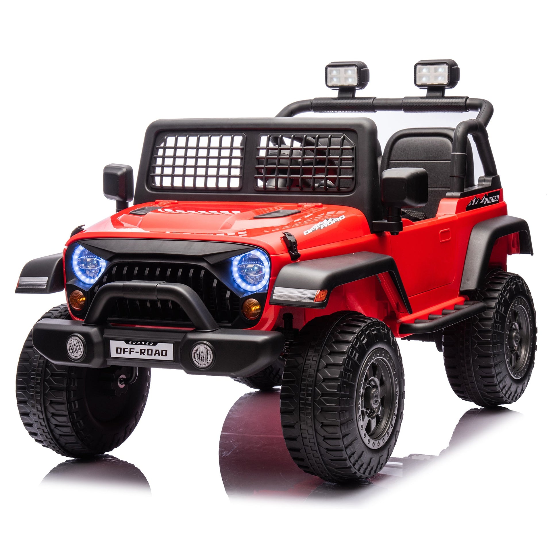 2026 Rugged Jeep Style 12V Kids Ride On Car with Remote Control - Couch Potato