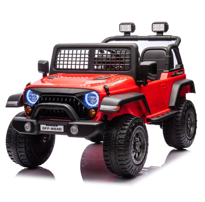 2026 Rugged Jeep Style 12V Kids Ride On Car with Remote Control - Couch Potato