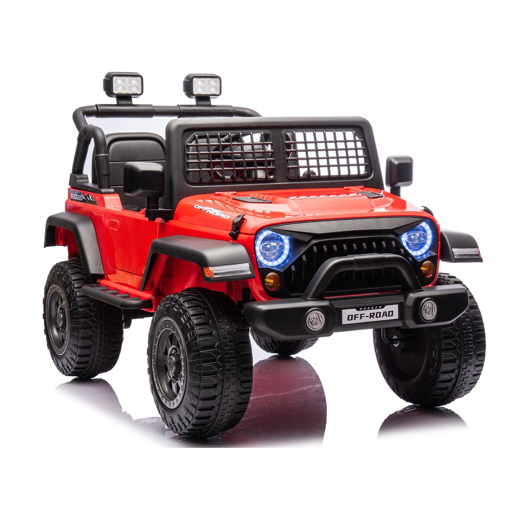 2026 Rugged Jeep Style 12V Kids Ride On Car with Remote Control - Couch Potato