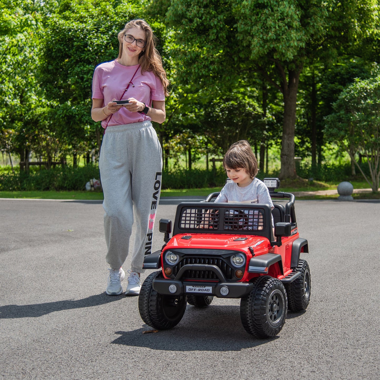 2026 Rugged Jeep Style 12V Kids Ride On Car with Remote Control - Couch Potato
