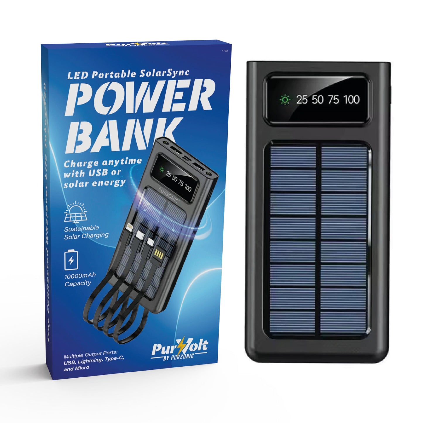 LED Portable Solarsync Power Bank – PoLED Portable Solarsync Power Bank – Power Anytime, Anywherewer Anytime, Anywhere - Couch Potato