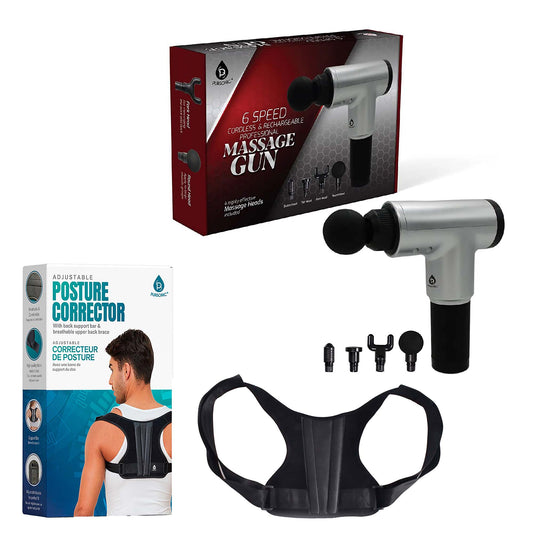 Adjustable Posture Corrector & Professional Massage Gun - Couch Potato