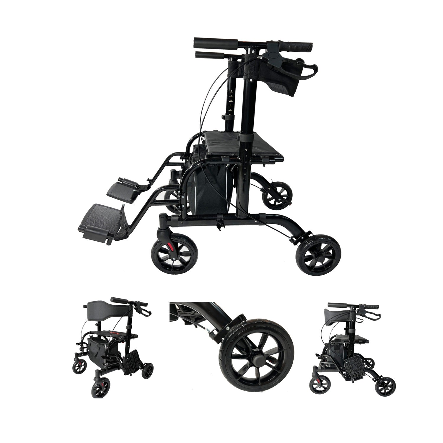 2 IN 1 Rolling Rollator Walker - Couch Potato