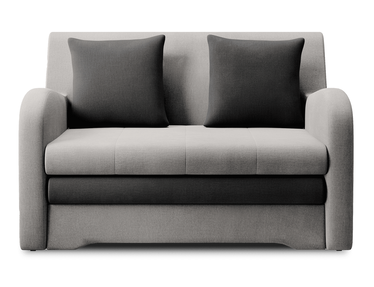 Ario Condo Style 2 Seater Storage Sleeper Sofa - Light Grey/Charcoal - Couch Potato