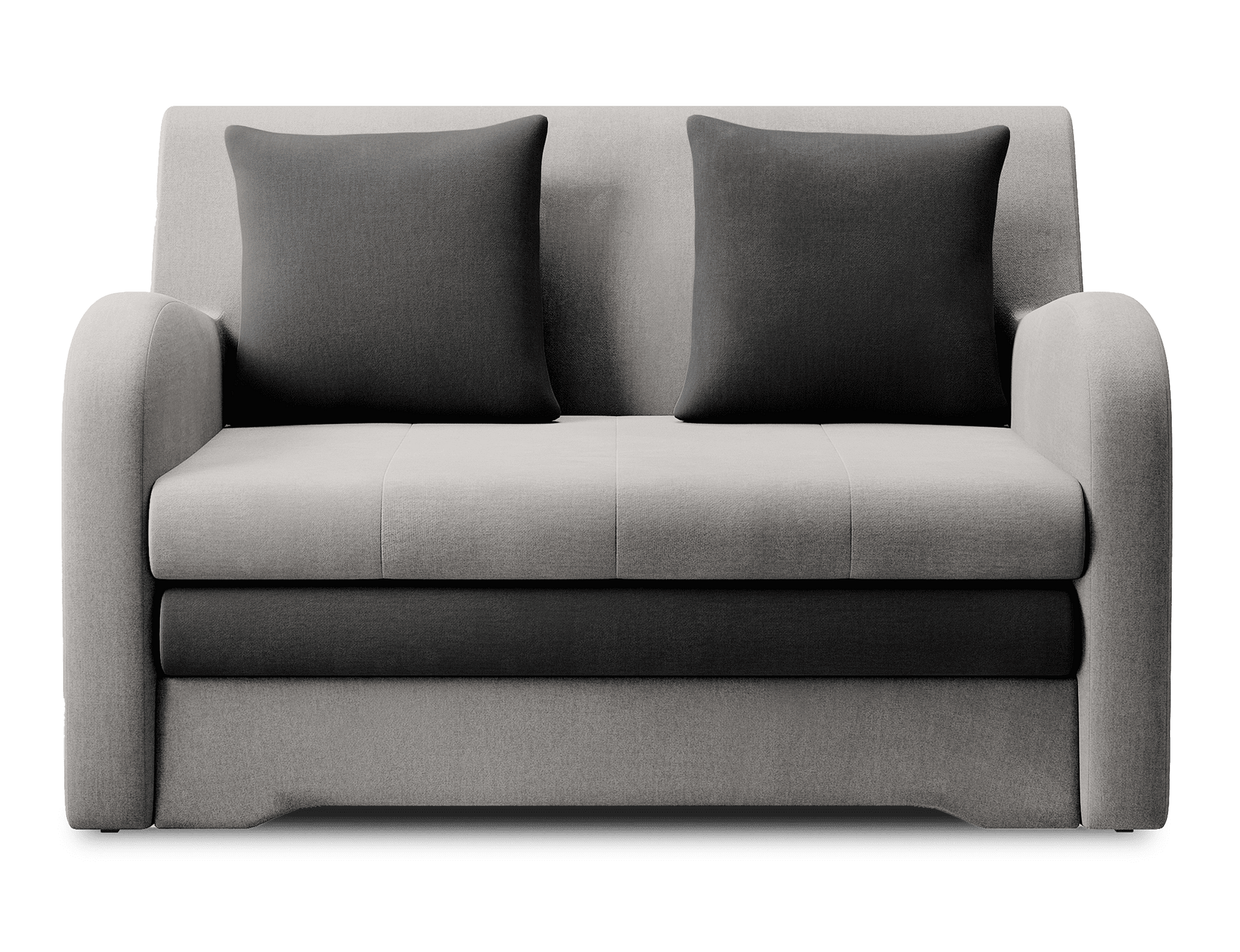 Ario Condo Style 2 Seater Storage Sleeper Sofa - Light Grey/Charcoal - Couch Potato