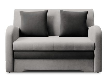 Ario Condo Style 2 Seater Storage Sleeper Sofa - Light Grey/Charcoal - Couch Potato