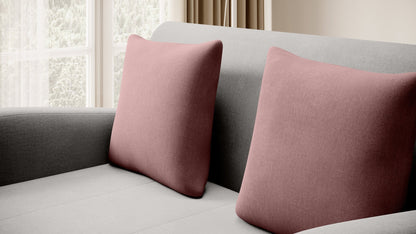 Ario Condo Style 2 Seater Storage Sleeper Sofa - Grey/Blush - Couch Potato