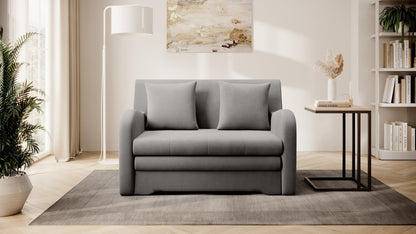 Ario Condo Style 2 Seater Storage Sleeper Sofa - Grey - Couch Potato
