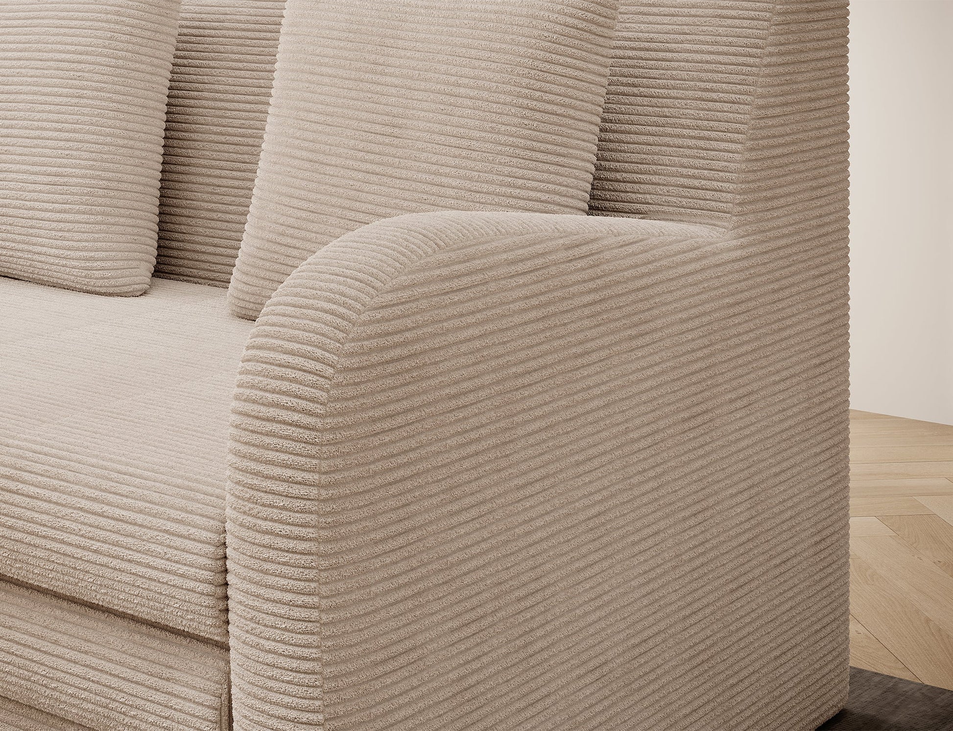 Ario Condo Style 2 Seater Storage Sleeper Sofa - Beige - Couch Potato